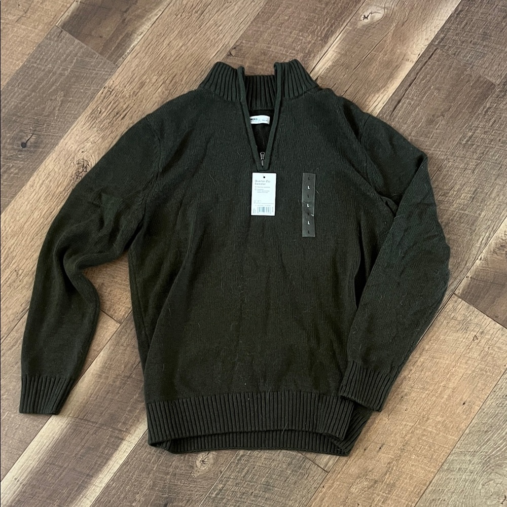 Sonoma Men's Forest Green Zip-Up Sweater